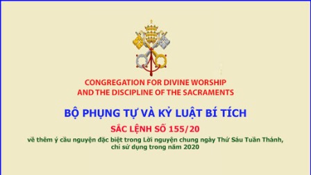 Sắc Lệnh 155 Của Ủy Ban Phụng Tự Về Lời nguyện Thứ Sáu Tuần Thánh