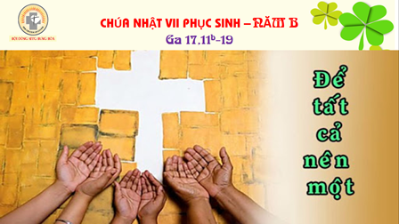 Suy Niệm Tin Mừng Chúa Nhật VII Phục Sinh - Năm B (Ga 17,11b-19)