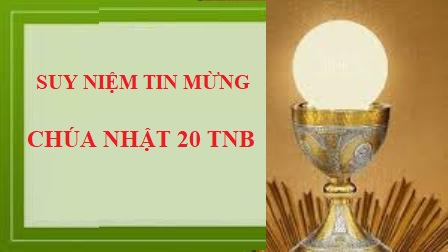 Suy Niệm Chúa Nhật 20 Thường Niên B