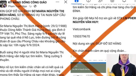 Cảnh Giác Những Thông Tin Sai Sự Thật Về Sr Maria Nguyễn Thị Bích Hằng - Nạn Nhân Vụ Sập Cầu Phong Châu Ngày 09.09.2024 vừa qua