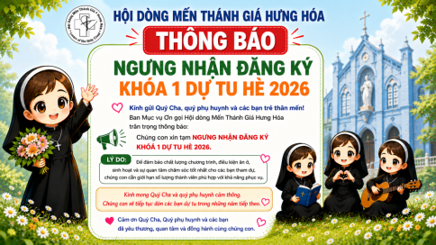 Thông Báo Ngưng Nhận Đăng Ký Khoá 1 - Dự Tu Hè 2026